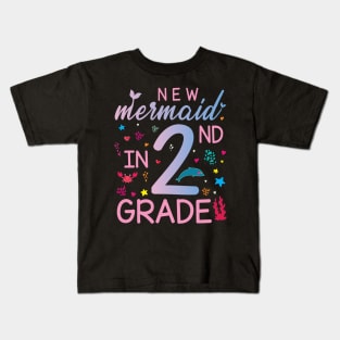 New Mermaid In 2nd Grade Happy Student Senior Back To School Kids T-Shirt